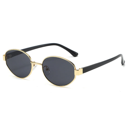 Dielle – Oval Metal Sunglasses