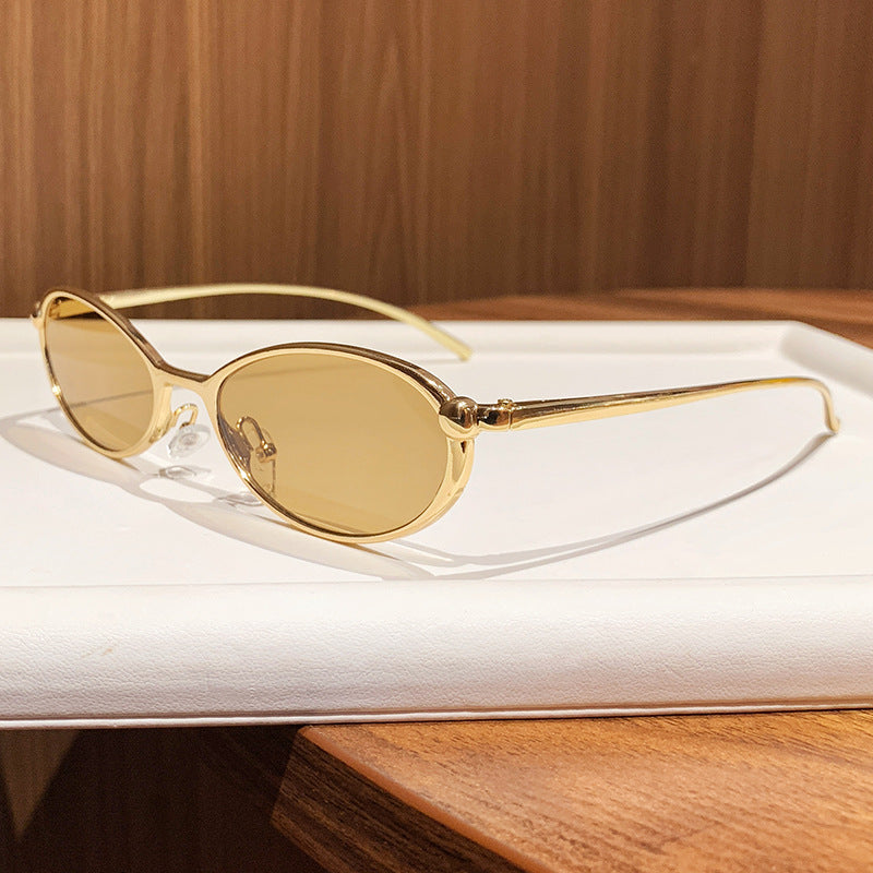 Aviel – Ovale Metall-Sonnenbrille