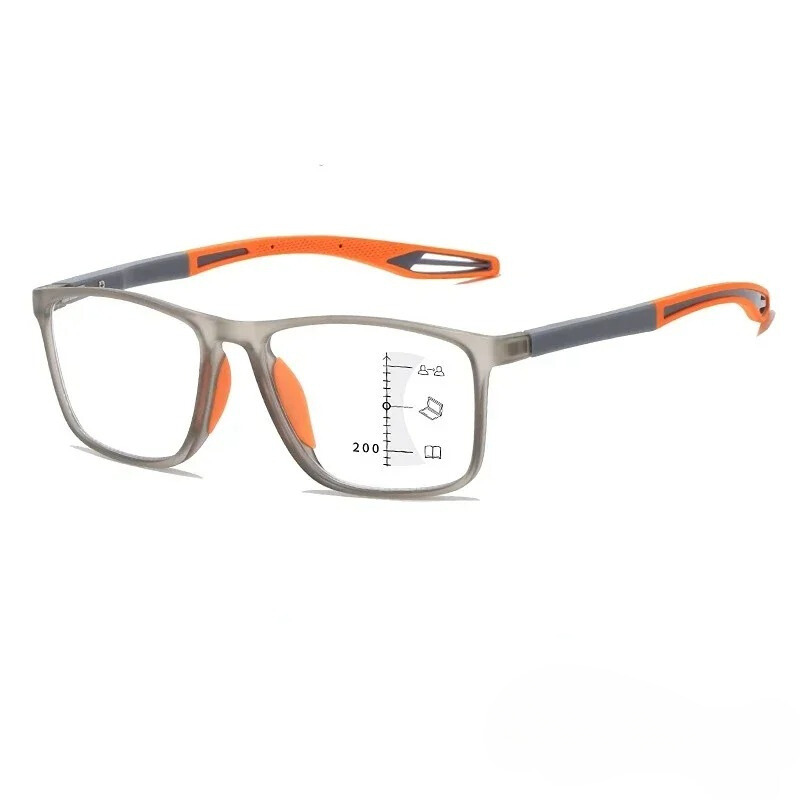 VisionSync-Fassung in Grau und Orange